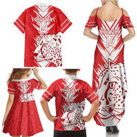 Custom Iran Football Family Matching Summer Maxi Dress and Hawaiian Shirt Go Team Melli Leopard Pattern - Wonder Print Shop