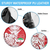 Custom Iran Football Spare Tire Cover Go Team Melli Leopard Pattern - Wonder Print Shop