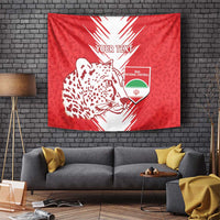 Custom Iran Football Tapestry Go Team Melli Leopard Pattern - Wonder Print Shop