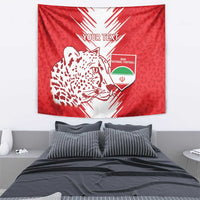 Custom Iran Football Tapestry Go Team Melli Leopard Pattern - Wonder Print Shop