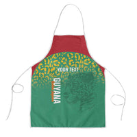 Custom Guyana Football Apron Go Golden Jaguars Green Version - Wonder Print Shop
