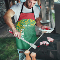 Custom Guyana Football Apron Go Golden Jaguars Green Version - Wonder Print Shop