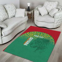 Custom Guyana Football Area Rug Go Golden Jaguars Green Version - Wonder Print Shop