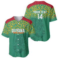 Custom Guyana Football Baseball Jersey Go Golden Jaguars Green Version - Wonder Print Shop
