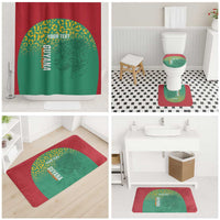Custom Guyana Football Bathroom Set Go Golden Jaguars Green Version - Wonder Print Shop