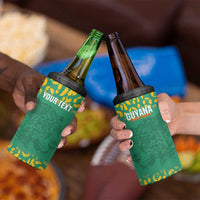 Custom Guyana Football 4 in 1 Can Cooler Tumbler Go Golden Jaguars Green Version - Wonder Print Shop