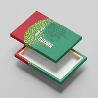 Custom Guyana Football Canvas Wall Art Go Golden Jaguars Green Version - Wonder Print Shop