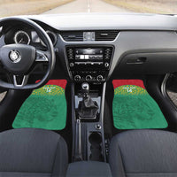 Custom Guyana Football Car Mats Go Golden Jaguars Green Version - Wonder Print Shop