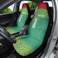 Custom Guyana Football Car Seat Cover Go Golden Jaguars Green Version - Wonder Print Shop