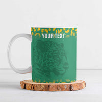 Custom Guyana Football Ceramic Mug Go Golden Jaguars Green Version - Wonder Print Shop