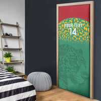 Custom Guyana Football Door Cover Go Golden Jaguars Green Version - Wonder Print Shop