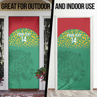 Custom Guyana Football Door Cover Go Golden Jaguars Green Version - Wonder Print Shop