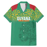 Custom Guyana Football Family Matching Mermaid Dress and Hawaiian Shirt Go Golden Jaguars Green Version - Wonder Print Shop