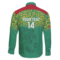 Custom Guyana Football Family Matching Off The Shoulder Long Sleeve Dress and Hawaiian Shirt Go Golden Jaguars Green Version - Wonder Print Shop