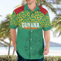 Custom Guyana Football Hawaiian Shirt Go Golden Jaguars Green Version - Wonder Print Shop