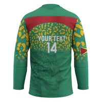 Custom Guyana Football Hockey Jersey Go Golden Jaguars Green Version - Wonder Print Shop