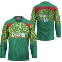 Custom Guyana Football Hockey Jersey Go Golden Jaguars Green Version - Wonder Print Shop