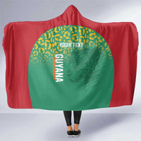 Custom Guyana Football Hooded Blanket Go Golden Jaguars Green Version - Wonder Print Shop
