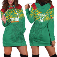 Custom Guyana Football Hoodie Dress Go Golden Jaguars Green Version - Wonder Print Shop