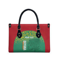 Custom Guyana Football Leather Bag Go Golden Jaguars Green Version - Wonder Print Shop