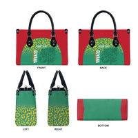 Custom Guyana Football Leather Bag Go Golden Jaguars Green Version - Wonder Print Shop