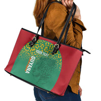 Custom Guyana Football Leather Tote Bag Go Golden Jaguars Green Version - Wonder Print Shop