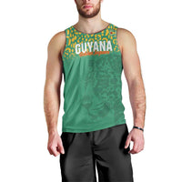 Custom Guyana Football Men Tank Top Go Golden Jaguars Green Version - Wonder Print Shop