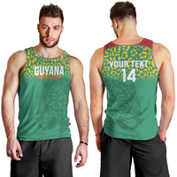 Custom Guyana Football Men Tank Top Go Golden Jaguars Green Version - Wonder Print Shop