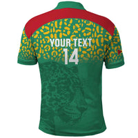 Custom Guyana Football Polo Shirt Go Golden Jaguars Green Version - Wonder Print Shop