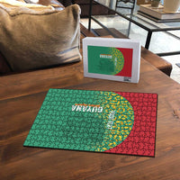 Custom Guyana Football Puzzle Go Golden Jaguars Green Version - Wonder Print Shop