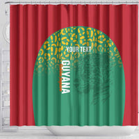 Custom Guyana Football Shower Curtain Go Golden Jaguars Green Version - Wonder Print Shop