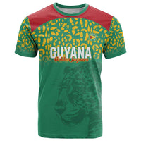 Custom Guyana Football T Shirt Go Golden Jaguars Green Version - Wonder Print Shop