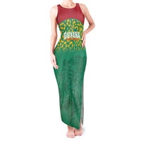 Custom Guyana Football Tank Maxi Dress Go Golden Jaguars Green Version - Wonder Print Shop