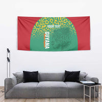 Custom Guyana Football Tapestry Go Golden Jaguars Green Version - Wonder Print Shop