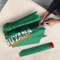 Custom Guyana Football Umbrella Go Golden Jaguars Green Version - Wonder Print Shop