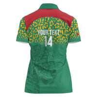 Custom Guyana Football Women Polo Shirt Go Golden Jaguars Green Version - Wonder Print Shop