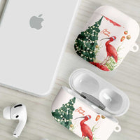 Trinidad And Tobago Christmas AirPods Case Scarlet Ibis Wild Poinsettia Watercolor - Wonder Print Shop