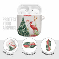 Trinidad And Tobago Christmas AirPods Case Scarlet Ibis Wild Poinsettia Watercolor - Wonder Print Shop