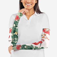 Personalized Trinidad And Tobago Christmas Arm Sleeves Scarlet Ibis Wild Poinsettia Watercolor - Wonder Print Shop