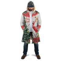 Personalized Trinidad And Tobago Christmas Cloak Scarlet Ibis Wild Poinsettia Watercolor - Wonder Print Shop