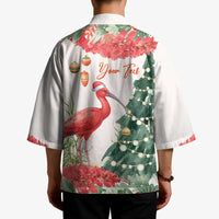 Personalized Trinidad And Tobago Christmas Kimono Scarlet Ibis Wild Poinsettia Watercolor - Wonder Print Shop