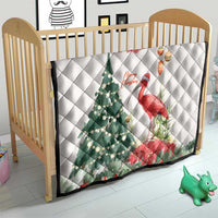 Trinidad And Tobago Christmas Quilt Scarlet Ibis Wild Poinsettia Watercolor - Wonder Print Shop