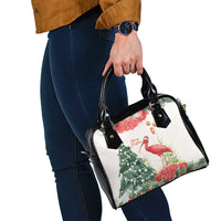 Trinidad And Tobago Christmas Shoulder Handbag Scarlet Ibis Wild Poinsettia Watercolor - Wonder Print Shop