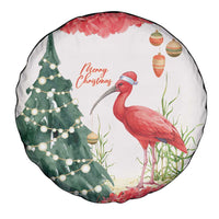 Trinidad And Tobago Christmas Spare Tire Cover Scarlet Ibis Wild Poinsettia Watercolor - Wonder Print Shop