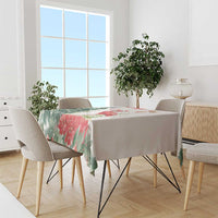 Trinidad And Tobago Christmas Tablecloth Scarlet Ibis Wild Poinsettia Watercolor - Wonder Print Shop