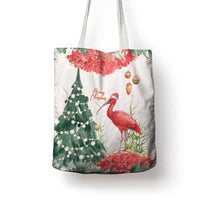 Trinidad And Tobago Christmas Tote Bag Scarlet Ibis Wild Poinsettia Watercolor - Wonder Print Shop