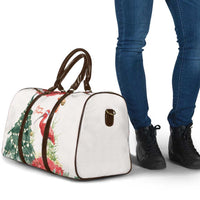 Trinidad And Tobago Christmas Travel Bag Scarlet Ibis Wild Poinsettia Watercolor - Wonder Print Shop