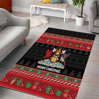 Trinidad And Tobago Christmas Area Rug Merry Xmas Coat Of Arms - Wonder Print Shop