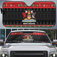 Trinidad And Tobago Christmas Auto Sun Shade Merry Xmas Coat Of Arms - Wonder Print Shop