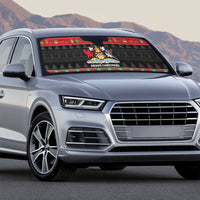 Trinidad And Tobago Christmas Auto Sun Shade Merry Xmas Coat Of Arms - Wonder Print Shop